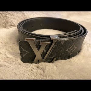 LOUIS VUITTON x SUPREME Belt LV Initial Buckle Monogram Red 90/36